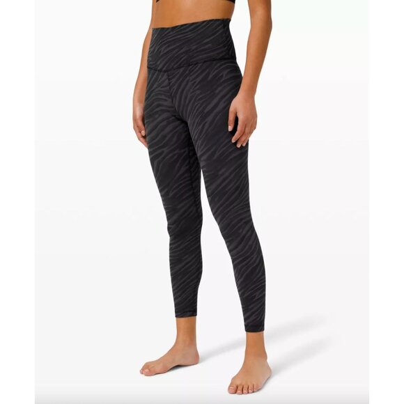 Lululemon Align High Rise Pant 28" 2 Zebra Print Stretch Athletic Activewear - Picture 1 of 9